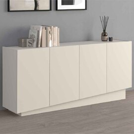 Vigo Wooden Storage Cabinet With 4 Doors In Cashmere