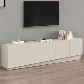Vigo Wooden TV Stand With 5 Doors In Cashmere