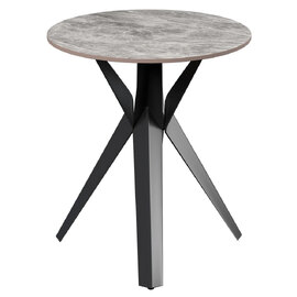 Villanova Sintered Ceramic Side Table In Gloss Grey