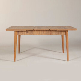 Vina Rectangular Wooden Extending Dining Table in Atlantic Pine