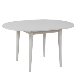 Vina Round Wooden Extending Dining Table in White