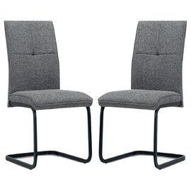 Vauxhall Grey Fabric Dining Chairs - Pair