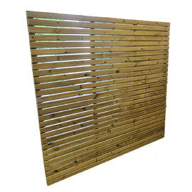 Viroqua Garden Wooden 6x5FT Slatted Border Fence in Natural