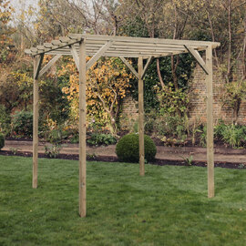 Viroqua Wooden Pergola Canopy In Natural
