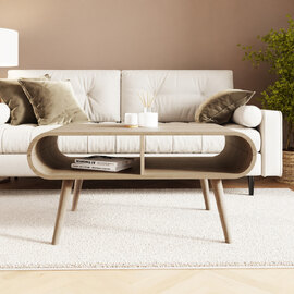 Vormel Wooden Coffee Table in Oak