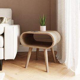Vormel Wooden Side Table in Oak