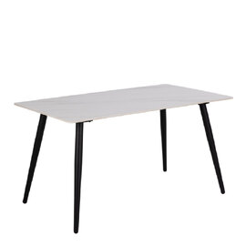 Waldorf Ceramic Dining Table Rectangular In White And Black
