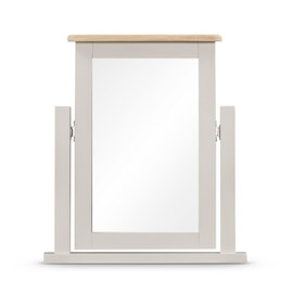 Waldorf Dressing Mirror With Oak And White Wooden Frame