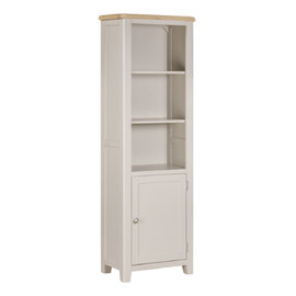 Waldorf Wooden Bookcase With 1 Door In Oak And White