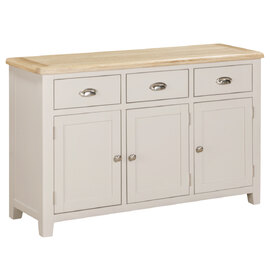 Waldorf Wooden Sideboard With 3 Doors 3 Drawers - Oyster Grey