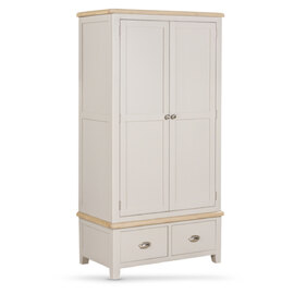 Waldorf Wooden Wardrobe With 2 Doors 2 Drawers In Oak And White