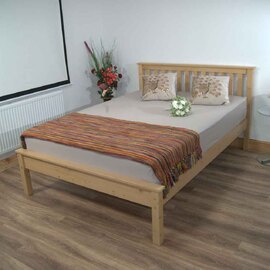 Waltham Wooden King Size Bed In Waxed
