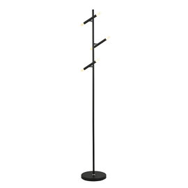 Wands LED 3 Lights Floor Lamp In Matt Black