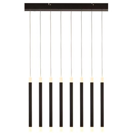 Wands LED 8 Lights Bar Ceiling Pendant Light In Matt Black