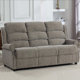 Warth Fabric 3 Seater Sofa in Latte