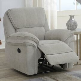 Wauchula Fabric Recliner 1 Seater Sofa - Beige