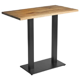 Wausau Wooden Rectangular Bar Table In Rustic Antique