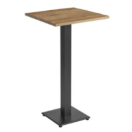 Wausau Wooden Square Bar Table In Rustic Antique