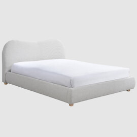 Wayne Fabric Double Bed In Natural Weave