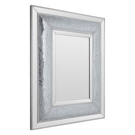 Wendy Rectangular Wall Bedroom Mirror In Antique Silver Frame