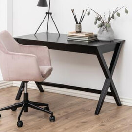 Werito Wooden Laptop Desk With 1 Drawer In Black