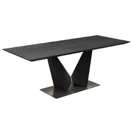 Westbury Ceramic Extending Dining Table In Matt Grey