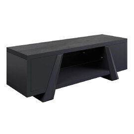 Westbury Matt Grey Ceramic Top TV Stand With Wooden Base