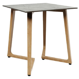 Wichita 12mm HPL Top Grigio Dining Table 70cm with Oak Legs