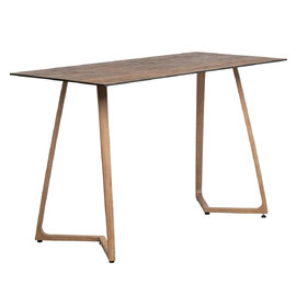 Wichita 12mm HPL Top Rust Bar Table 180cm with Oak Legs