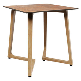 Wichita 12mm HPL Top Rust Dining Table 70cm with Oak Legs