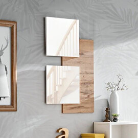 Elyria Wooden Hallway Mirror In Wotan Oak
