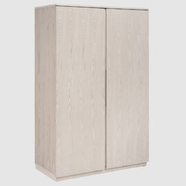 Wichita Wooden Wardrobe With 2 Doors In White Wash Oak