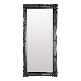 Wickford Large Rectangular Leaner Floor Mirror In Black