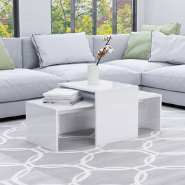Wilde High Gloss Set Of 2 Coffee Tables In White