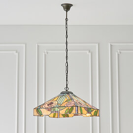 Willow 3 Lights Large Pendant Light In Dark Bronze