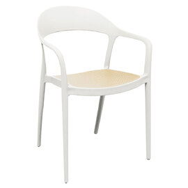 Wilson Outdoor Polypropylene Stacking Armchair In White