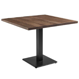 Wingate Large Wooden Square Dining Table In Smoked
