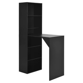Winnie Wooden Bar Table With Cabinet In Black