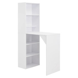 Winnie Wooden Bar Table With Cabinet In White