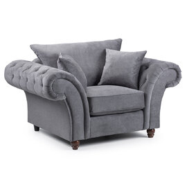 Winnsboro Fabric 1 Seater Sofa In Grey