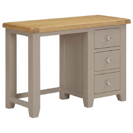 Wrenley Wooden Dressing Table in Putty and Oak