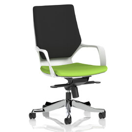 Xenia Fabric Office Chair With Arms In Myrrh Green And Black