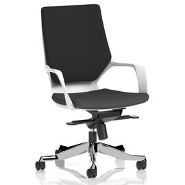 Xenia Fabric Office Chair With Arms In Quest Mussel And Black