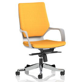 Xenia Fabric Office Chair With Arms In Senna Yellow