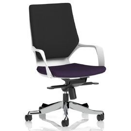Xenia Fabric Office Chair With Arms In Tansy Purple And Black