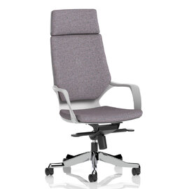 Xenia High Back Fabric Office Chair With Arms In Rivet Fuse