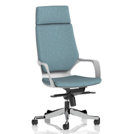 Xenia High Back Fabric Office Chair With Arms In Rivet Quench