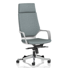 Xenia High Back Fabric Office Chair With Arms In Rivet Tensile