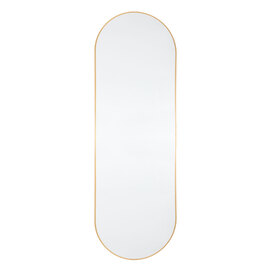 Yareli Large Oval Wall Mirror In Gold Frame