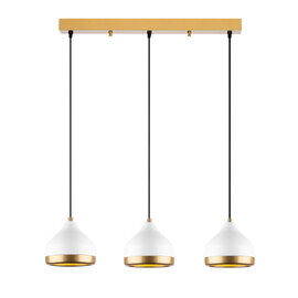 Yildo 3 Light Metal Ceiling Pendant Light in White